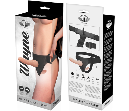 HARNESS ATTRACTION - WAYNE DOUBLE PENETRACI N 16.5 CM -O- 3.5 CM