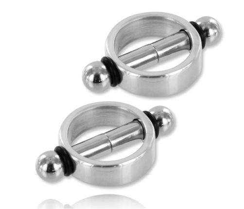 METAL HARD - MAGNETIC NIPPLE Clamps PAIR