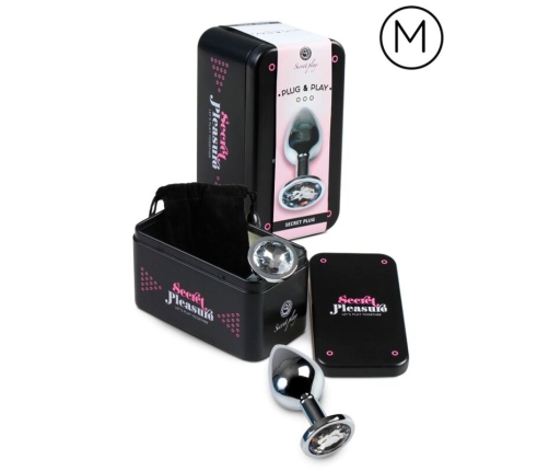 SECRETPLAY - PLUG ANAL TRANSPARENT ALUMINUM 7CM
