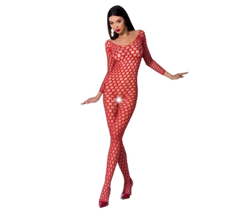 PASSION - WOMAN BS077 BODYSTOCKING ONE SIZE RED