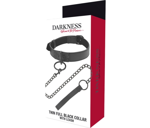 DARKNESS - BLACK NECKLACE WITH CHAIN