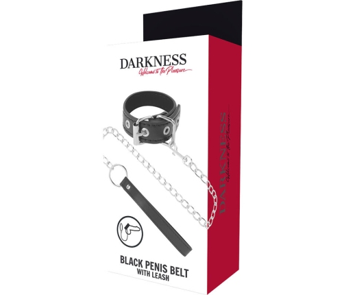 DARKNESS - PENIS RING WITH STRAP