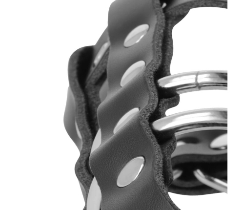 DARKNESS - LEATHER CHASTITY CAGE WITH LOCK