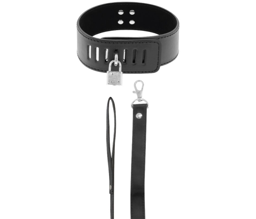 DARKNESS - BDSM COLLAR WITH BLACK LOCK