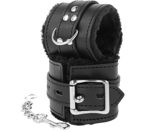 DARKNESS - BLACK LINED BDSM HANDCUFFS