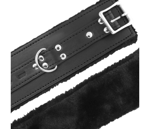 DARKNESS - BLACK LINED BDSM HANDCUFFS