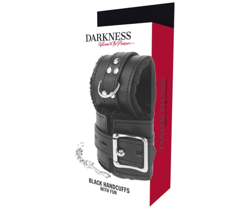 DARKNESS - BLACK LINED BDSM HANDCUFFS