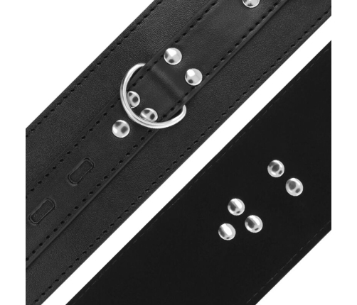 DARKNESS - BLACK LEATHER HANDCUFFS