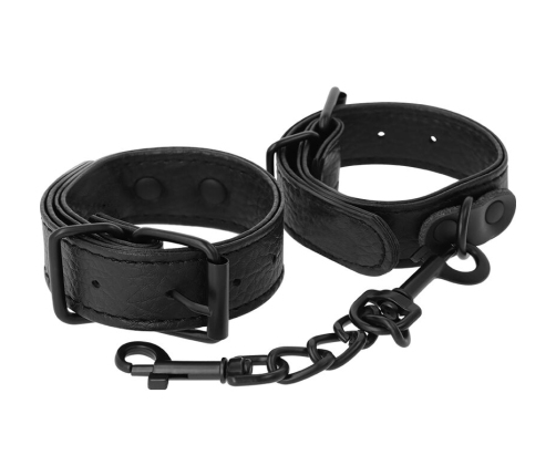 DARKNESS - WIDE THIN TEXTURED HANDCUFFS