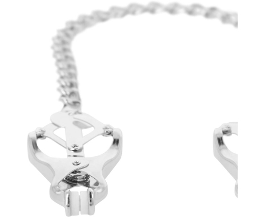 DARKNESS - METAL NIPPLE CLAMP WITH CHAIN