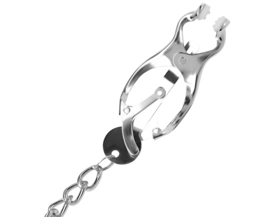 DARKNESS - METAL NIPPLE CLAMP WITH CHAIN