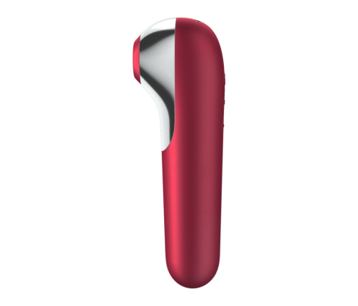 SATISFYER - DUAL LOVE VIBRADOR Y SUCCIONADOR CON AIRE PULSADO ROJO