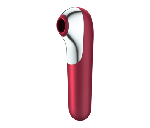 SATISFYER - DUAL LOVE VIBRADOR Y SUCCIONADOR CON AIRE PULSADO ROJO
