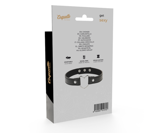 COQUETTE CHIC DESIRE - VEGAN LEATHER NECKLACE WOMAN HEART ACCESSORY