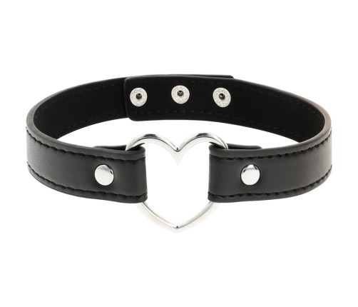 COQUETTE CHIC DESIRE - VEGAN LEATHER NECKLACE WOMAN HEART ACCESSORY