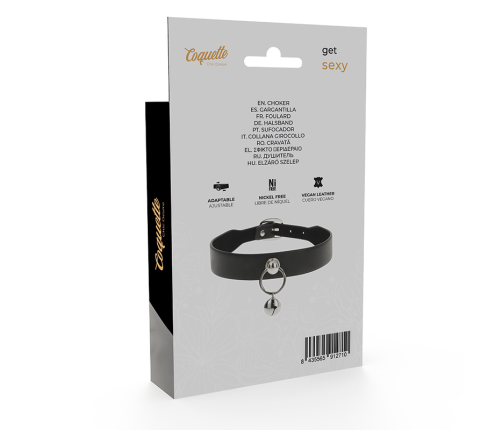 COQUETTE CHIC DESIRE - VEGAN LEATHER NECKLACE WOMAN ACCESSORY RATTLE/HOOP