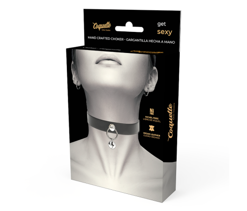 COQUETTE CHIC DESIRE - VEGAN LEATHER NECKLACE WOMAN ACCESSORY RATTLE/HOOP