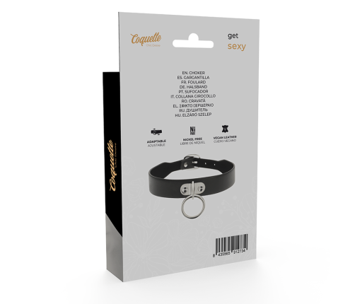 COQUETTE CHIC DESIRE - VEGAN LEATHER NECKLACE WOMAN FETISH ACCESSORY