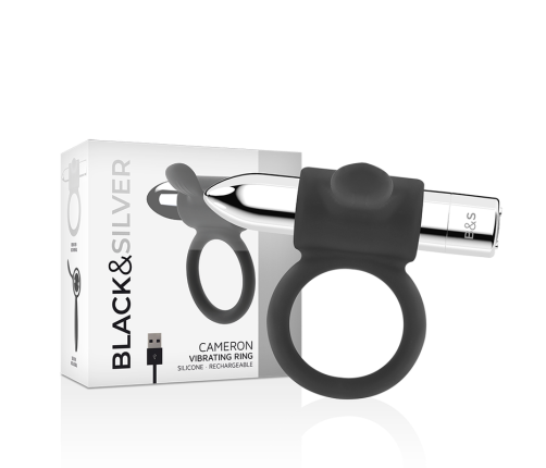 BLACK&SILVER - CAMERON RECHARGEABLE RING SILVER