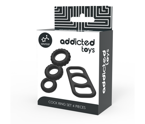 ADDICTED TOYS - COCK RING SET 4 PIECES