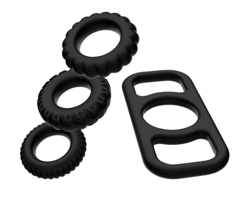 ADDICTED TOYS - COCK RING SET 4 PIECES