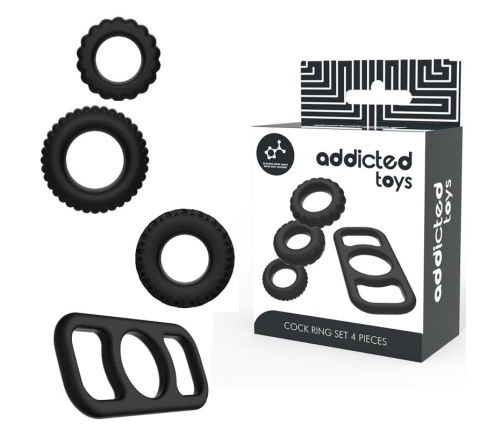 ADDICTED TOYS - COCK RING SET 4 PIECES