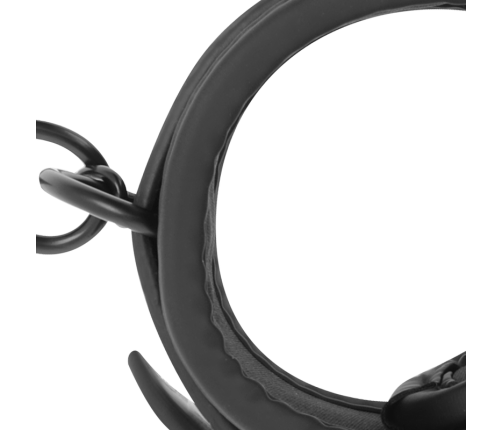 FETISH SUBMISSIVE - VEGAN LEATHER HANDCUFFS WITH NOPRENE LINING