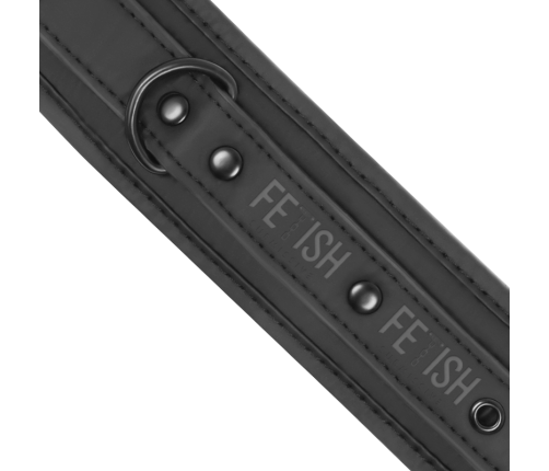 FETISH SUBMISSIVE - VEGAN LEATHER HANDCUFFS WITH NOPRENE LINING