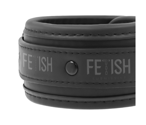 FETISH SUBMISSIVE - VEGAN LEATHER ANKLE CUFFS WITH NOPRENE LINING