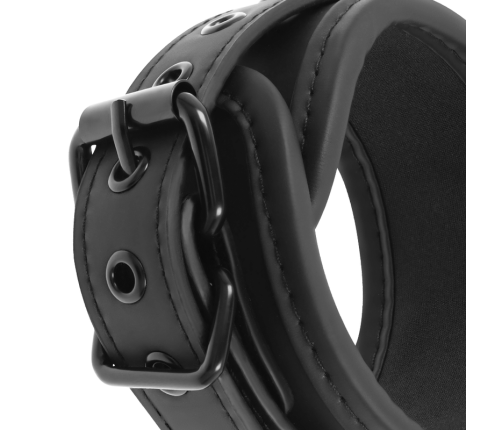 FETISH SUBMISSIVE - VEGAN LEATHER ANKLE CUFFS WITH NOPRENE LINING