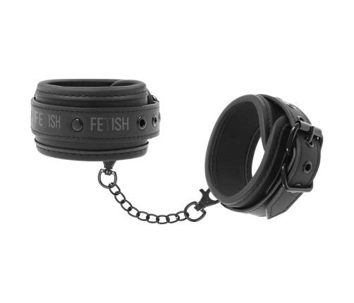 FETISH SUBMISSIVE - VEGAN LEATHER ANKLE CUFFS WITH NOPRENE LINING