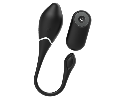 BLACK&SILVER - JENELL RECHARGEABLE VIBRATING EGG