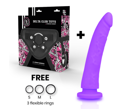 DELTA CLUB - TOYS ARNES + DONG PURPLE SILICONE 20 CM -O- 4 CM