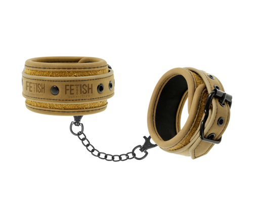 FETISH SUBMISSIVE ORIGEN - VEGAN LEATHER ANKLE CUFFS WITH NEOPRENE LINING