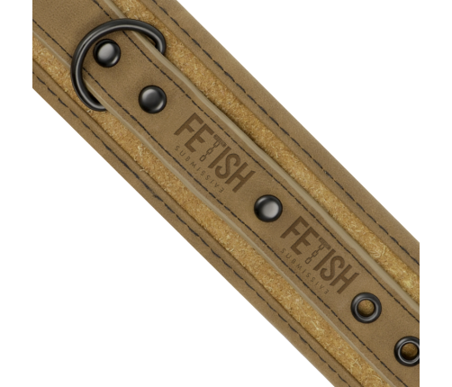 FETISH SUBMISSIVE ORIGEN - VEGAN LEATHER ANKLE CUFFS WITH NEOPRENE LINING