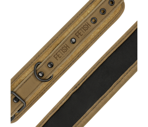 FETISH SUBMISSIVE ORIGEN - VEGAN LEATHER ANKLE CUFFS WITH NEOPRENE LINING