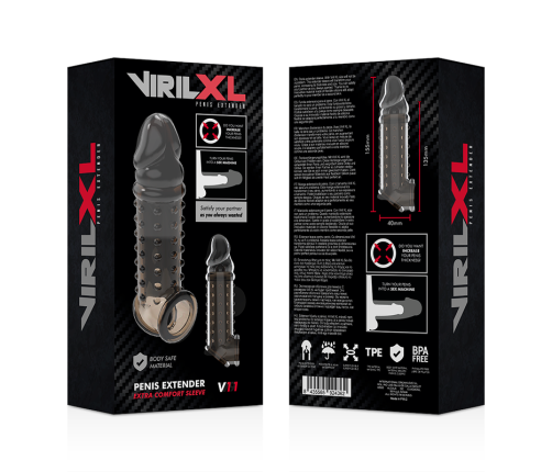 VIRILXL - PENIS EXTENSION AND SHEATH V11 BLACK