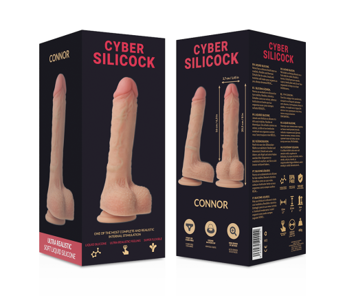 CYBER SILICOCK - CONNOR ULTRA REALISTIC SOFT LIQUID SILICONE 20.5 CM -O- 3.7 CM
