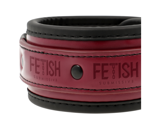 FETISH SUBMISSIVE DARK ROOM - VEGAN LEATHER HANDCUFFS WITH NEOPRENE LINING