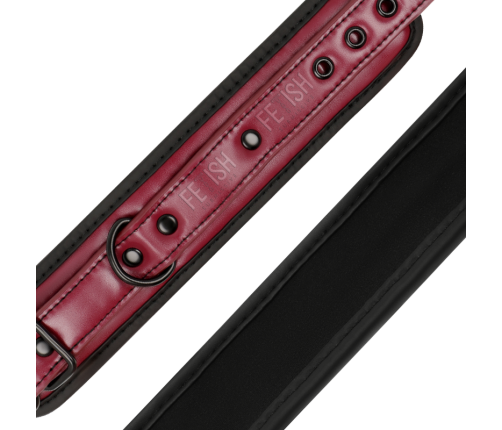 FETISH SUBMISSIVE DARK ROOM - VEGAN LEATHER HANDCUFFS WITH NEOPRENE LINING