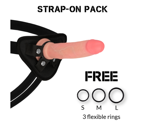 ROCKARMY - HARNESS + LIQUID SILICONE DILDO PREMIUM AVENGER 19 CM -O- 3.98 CM