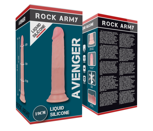 ROCKARMY - HARNESS + LIQUID SILICONE DILDO PREMIUM AVENGER 19 CM -O- 3.98 CM