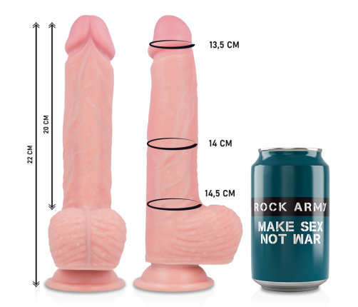 ROCKARMY - HARNESS + HAWK ROTATOR AND VIBRATOR 22 CM -O- 4.6 CM