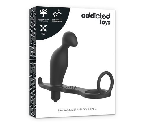 ADDICTED TOYS - ANAL PLUG WITH BLACK SILICONE RING 12 CM