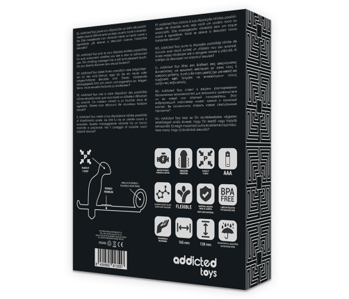 ADDICTED TOYS - ANAL PLUG WITH BLACK SILICONE RING 12 CM