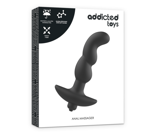 ADDICTED TOYS - ANAL MASSAGER WITH BLACK VIBRATION MODEL 2