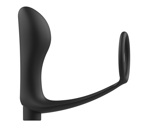 ADDICTED TOYS - PENIS RING WITH REMOTE CONTROL ANAL PLUG BLACK RECHARGEABLE