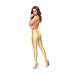 Passion P800 Shiny Gold Tights with Decorative Cutout S