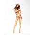 SP800 Shiny Gold Tights with Decorative Cut-Out, Size M