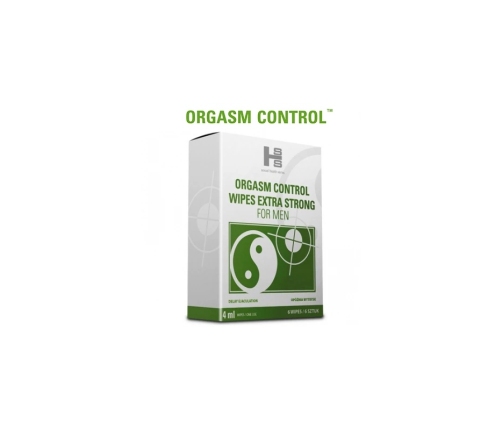 SHS Orgasm Control Wipes 6 pcs - Herbal Intimate Surface Wipes, Delay Formula